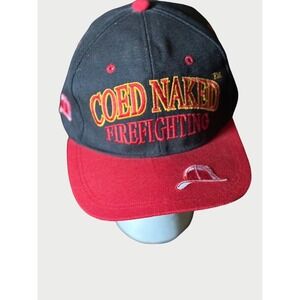Coed Naked Firefighting Hat - "Find 'Em Hot Leave 'Em Wet" - Adjustable Snapback
